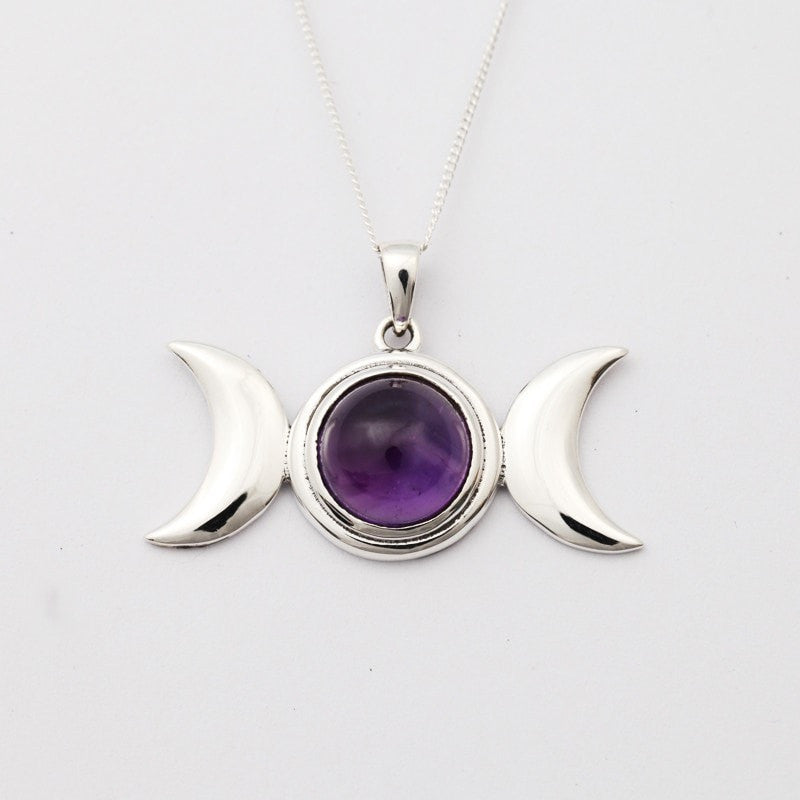 Amethyst Triple Moon Pendant – The Hippy Clothing Co.