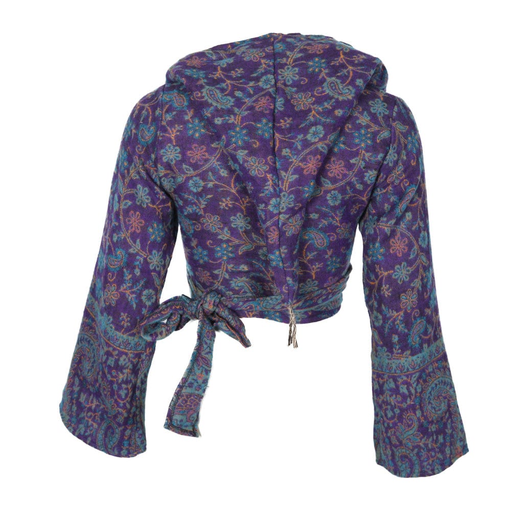 Paisley Hooded Fleece Tie top