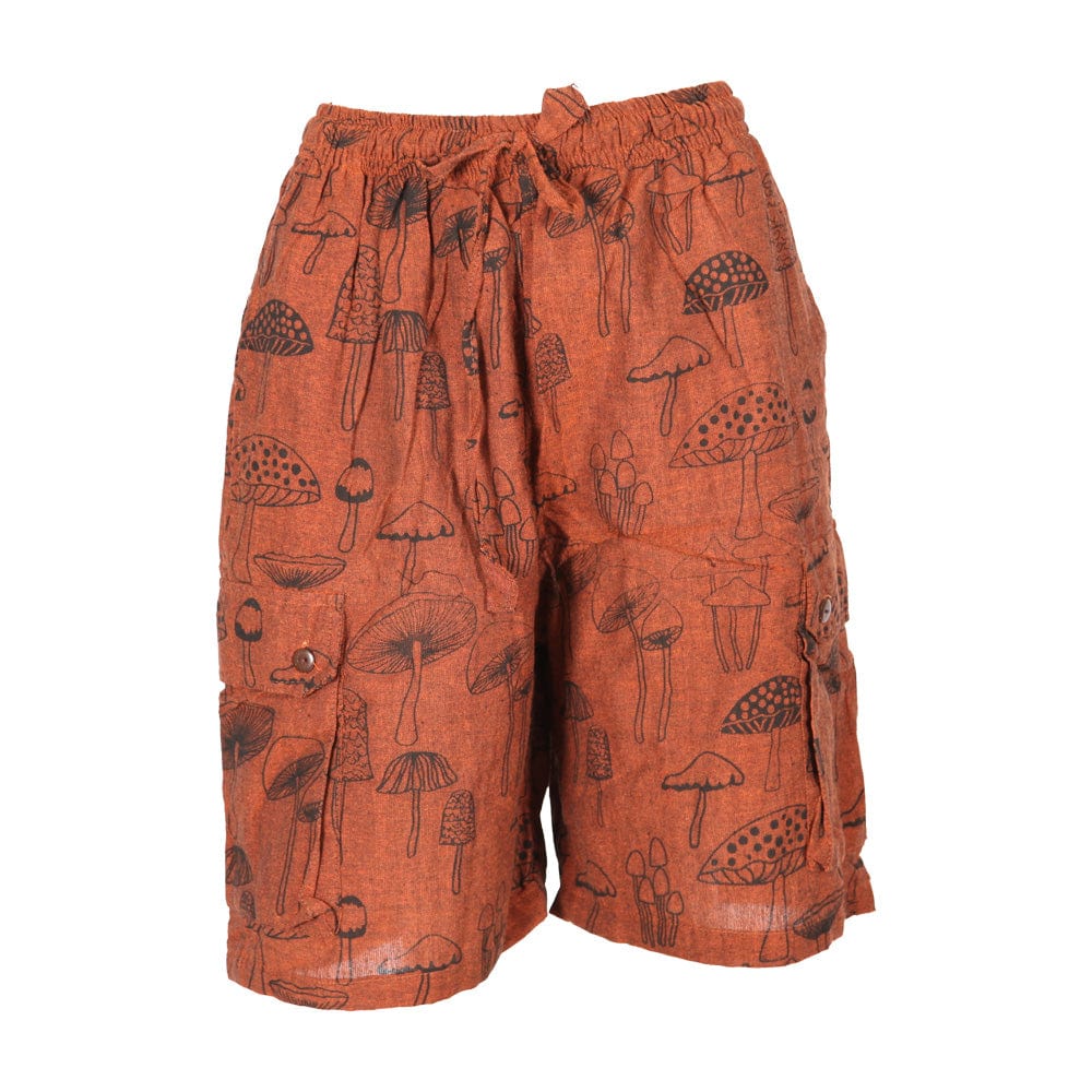 Mushroom Print Cargo Shorts