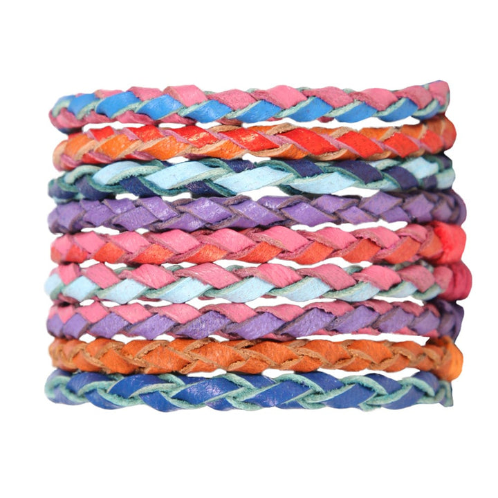 Coloured Leather Wristband