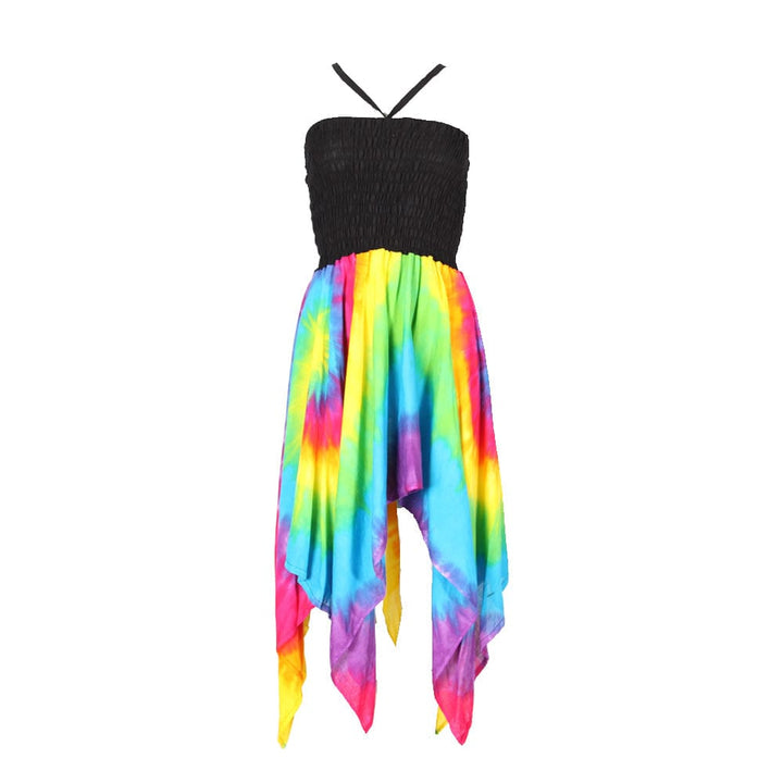 Bandeau Tie Dye Beach Dress