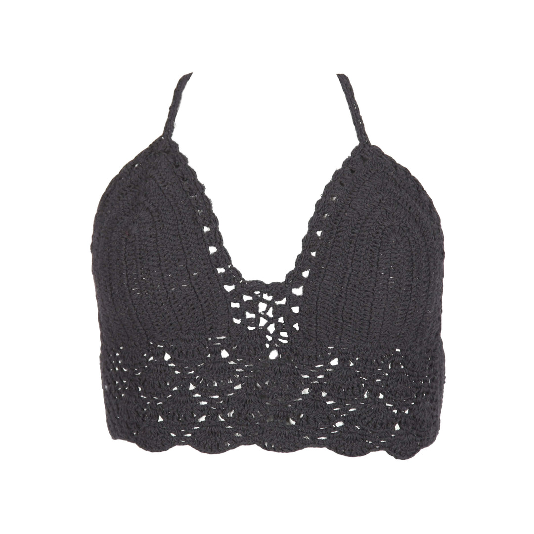 Crochet Halter Neck Bralette Top