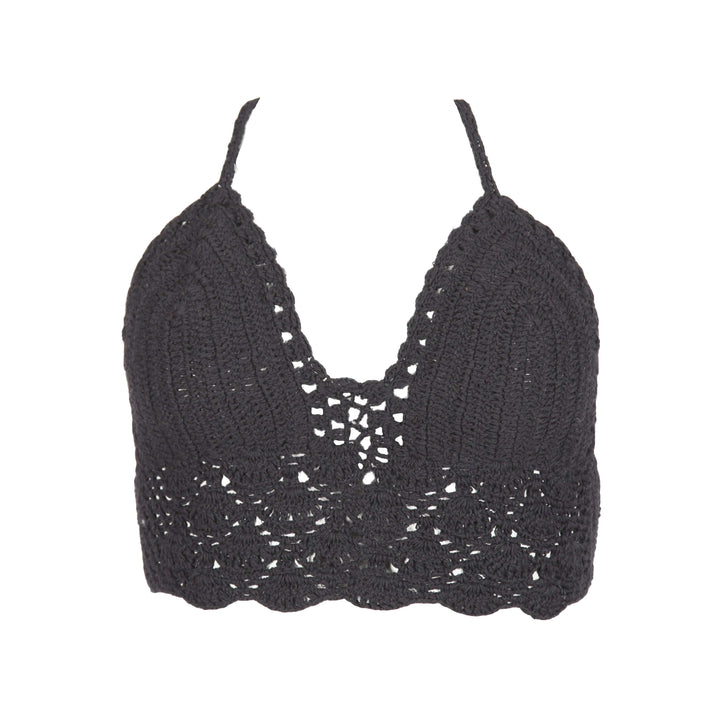 Crochet Halter Neck Bralette Top