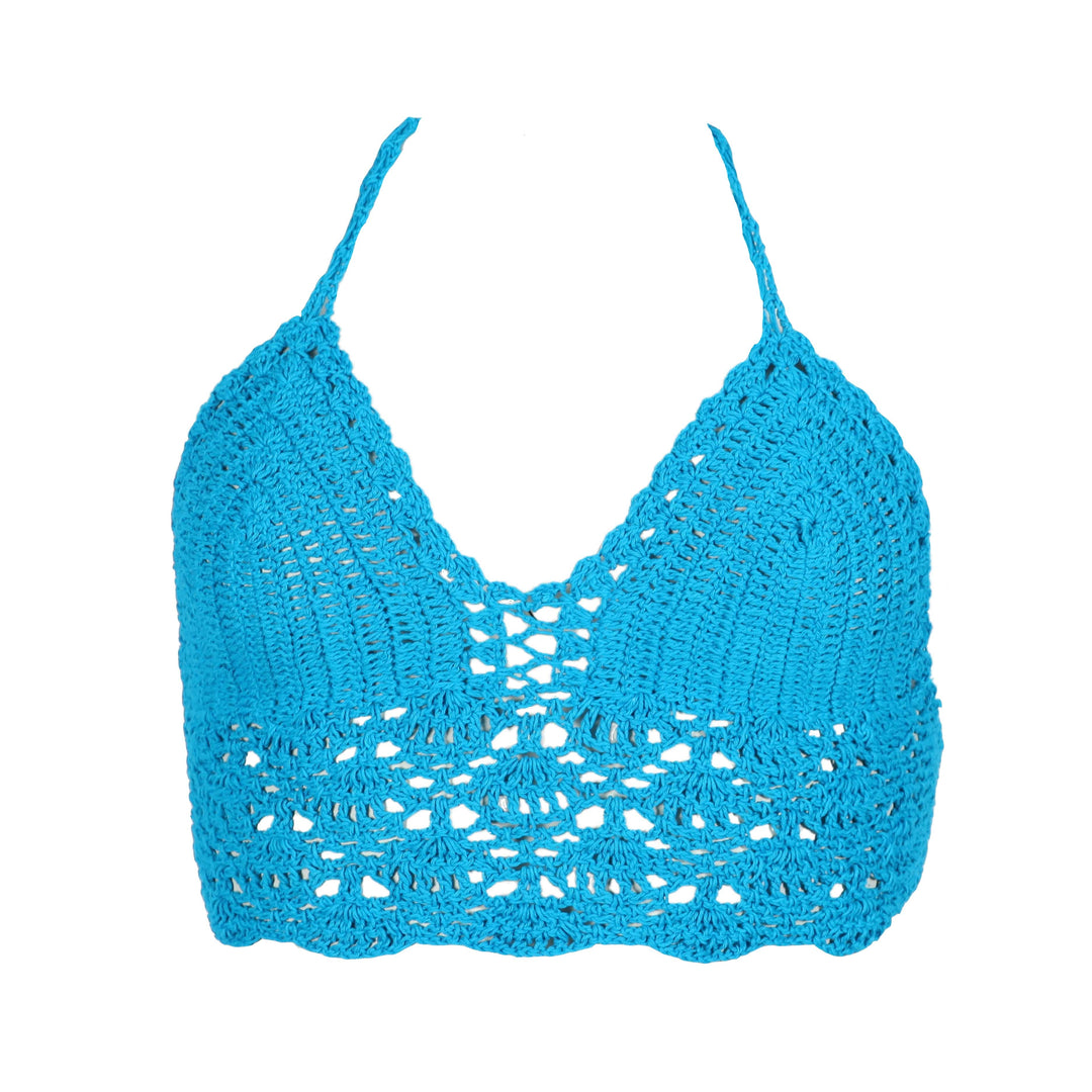 Crochet Halter Neck Bralette Top