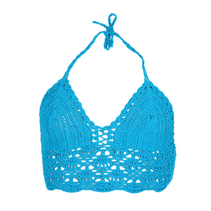 Crochet Halter Neck Bralette Top