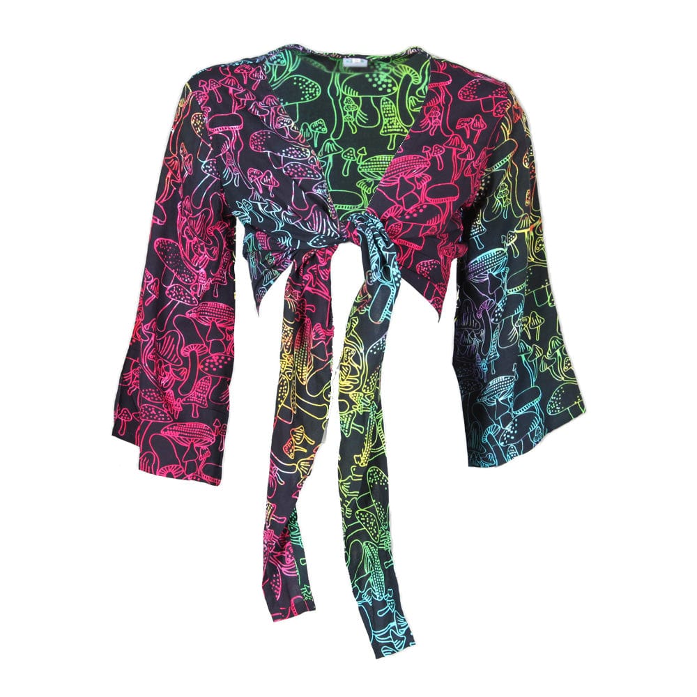 Psychedelic Mushroom Wrap Top