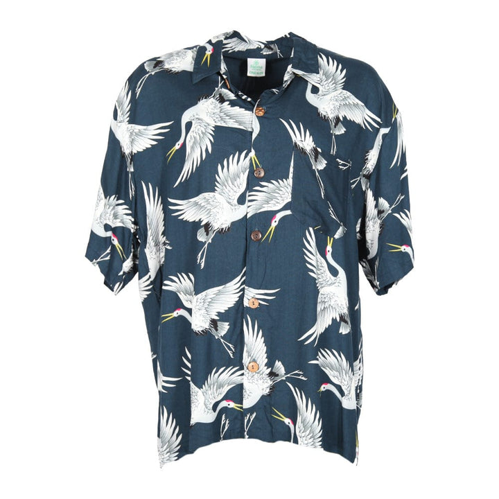 Oversize Crane Print Shirt