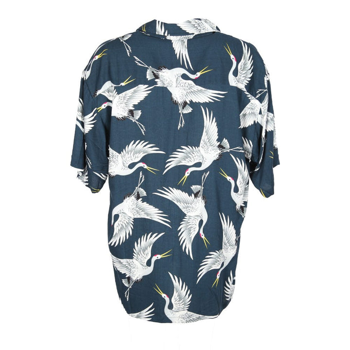 Oversize Crane Print Shirt