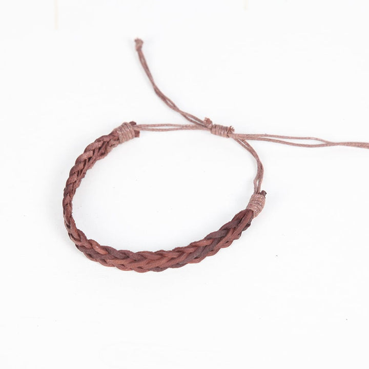 Woven Leather Wristband