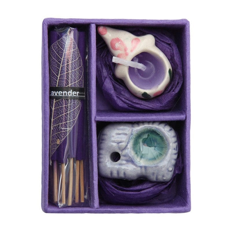 Mini Elephant Candle & Incense Gift Set