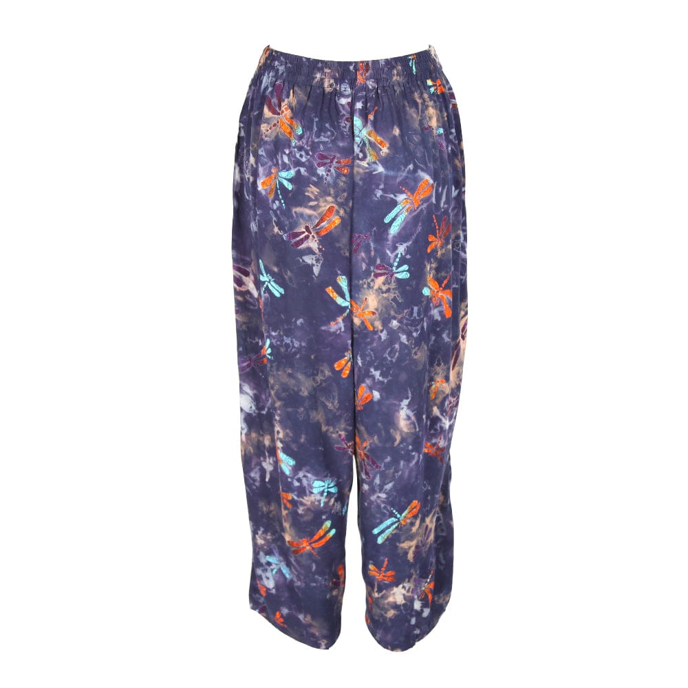 Men's Dragonfly Batik Print Trousers