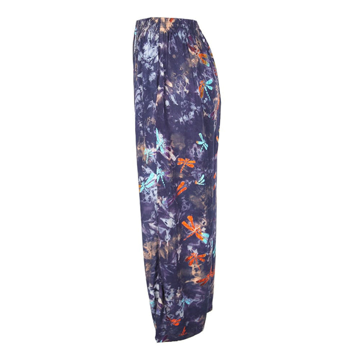 Men's Dragonfly Batik Print Trousers