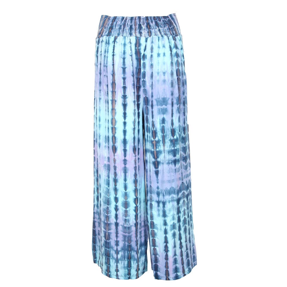 Wide Leg Tie Dye Wrap Trousers