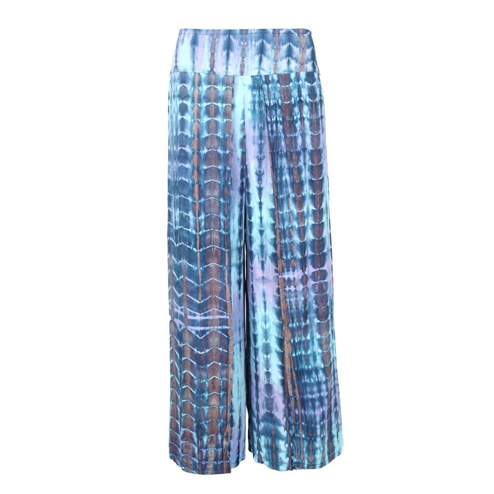 Wide Leg Tie Dye Wrap Trousers