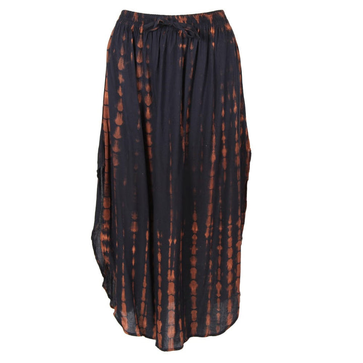 Curved Hem Midi Skirt