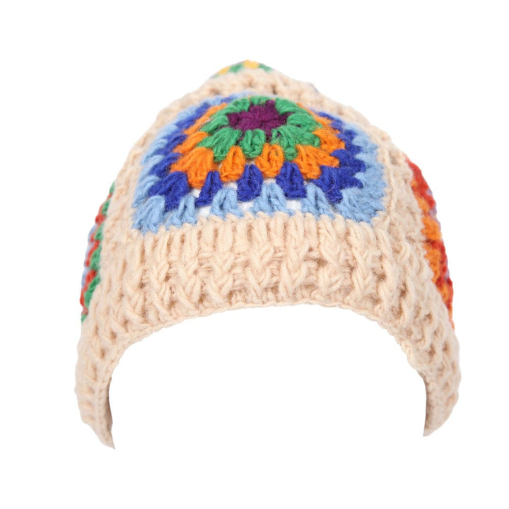 Granny Square Crochet Rainbow Rainbow Beanie