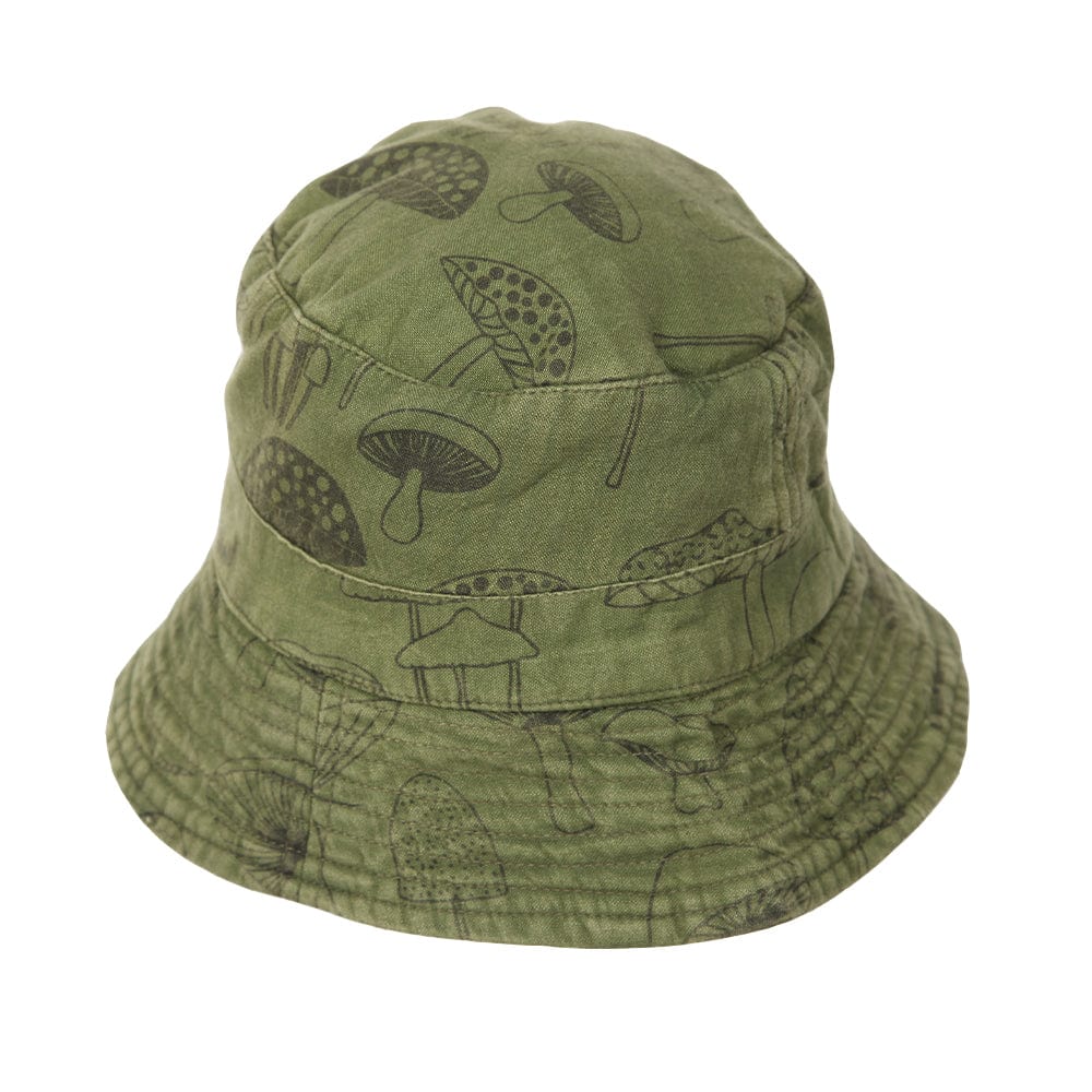 Men's Wild Mushroom Print Bucket Hat