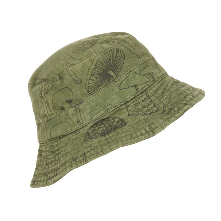 Men's Wild Mushroom Print Bucket Hat