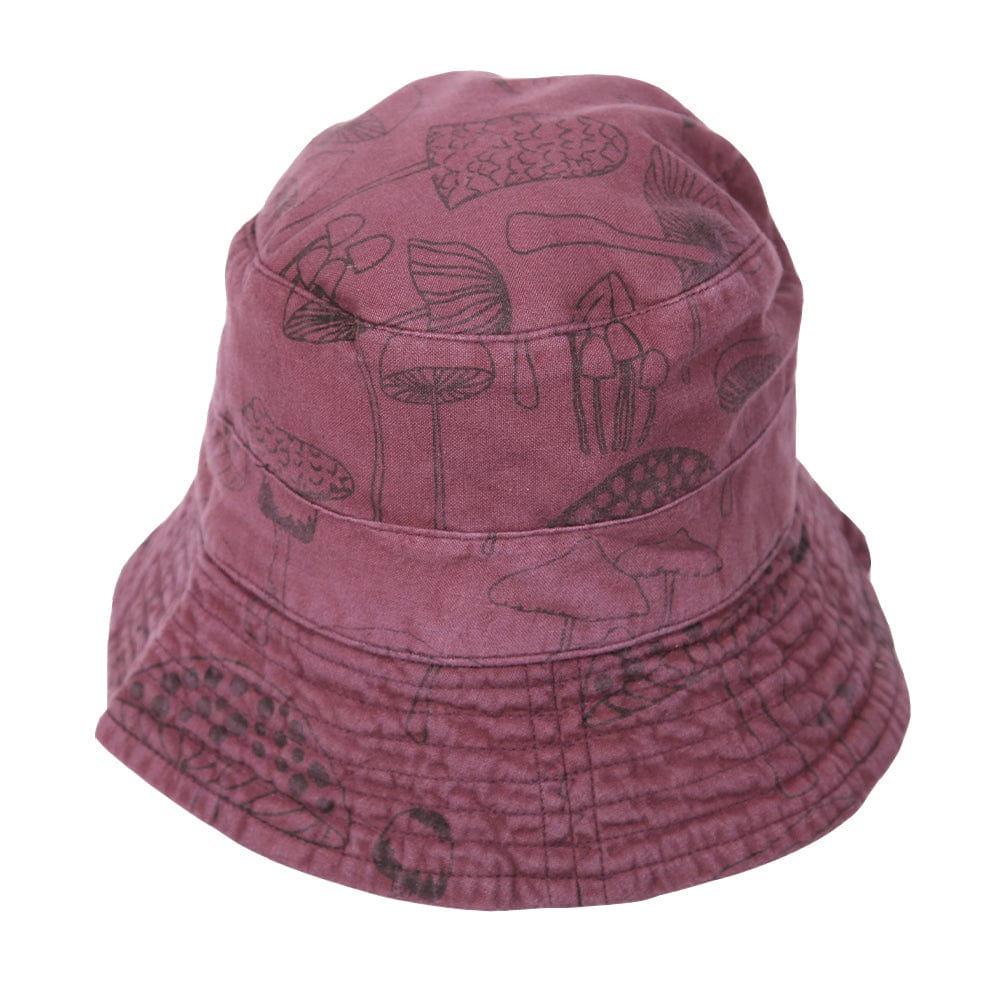 Men's Wild Mushroom Print Bucket Hat