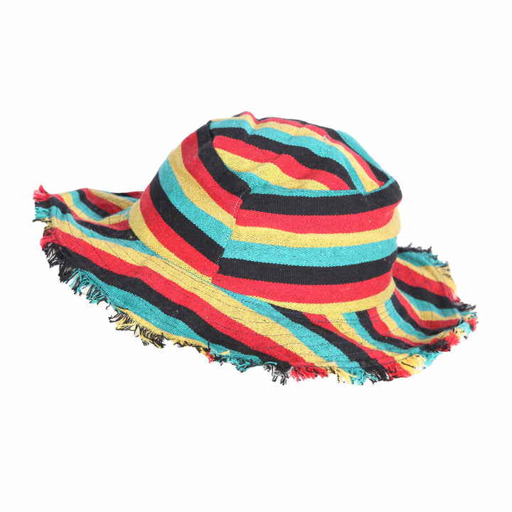 Striped Hemp Sun Hat