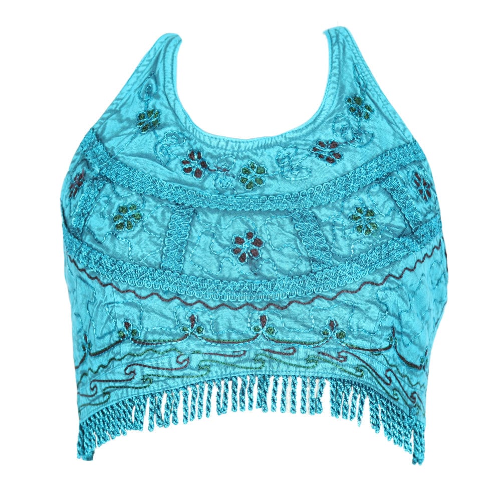 Embroidered Boho Halter Top