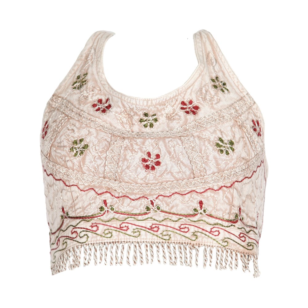 Embroidered Boho Halter Top