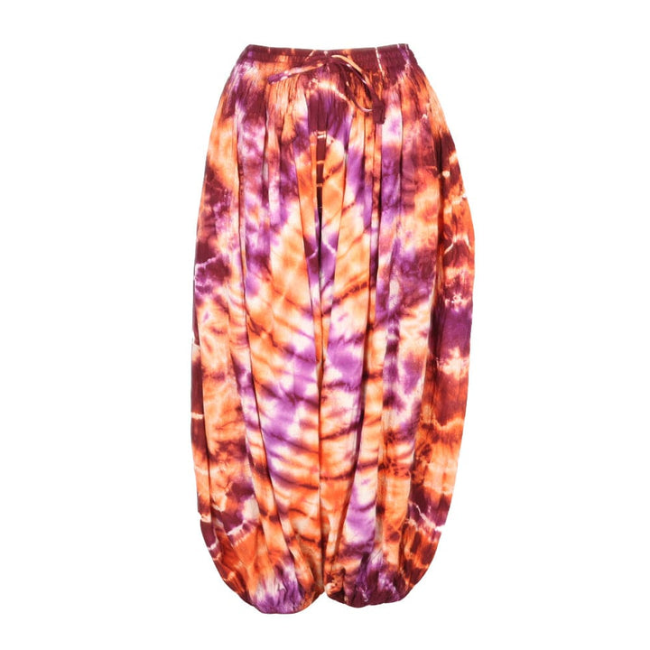 Men's Purple Tie Dye Genie Pants