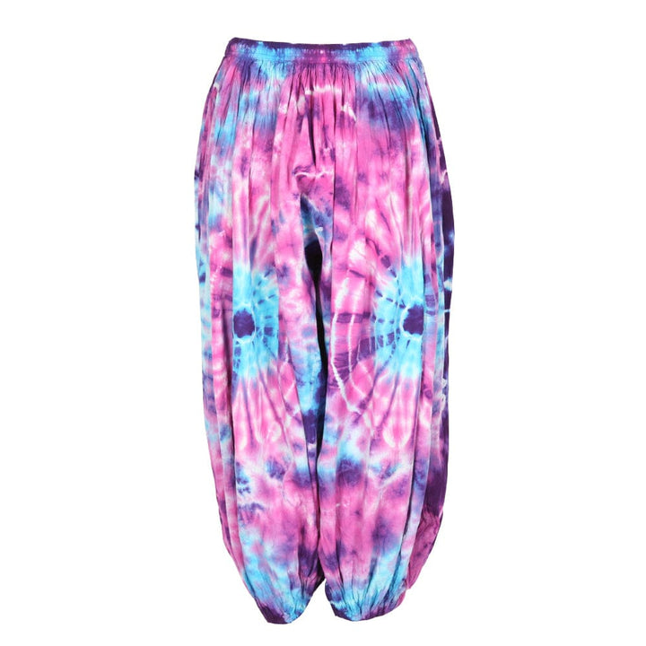 Men's Purple Tie Dye Genie Pants