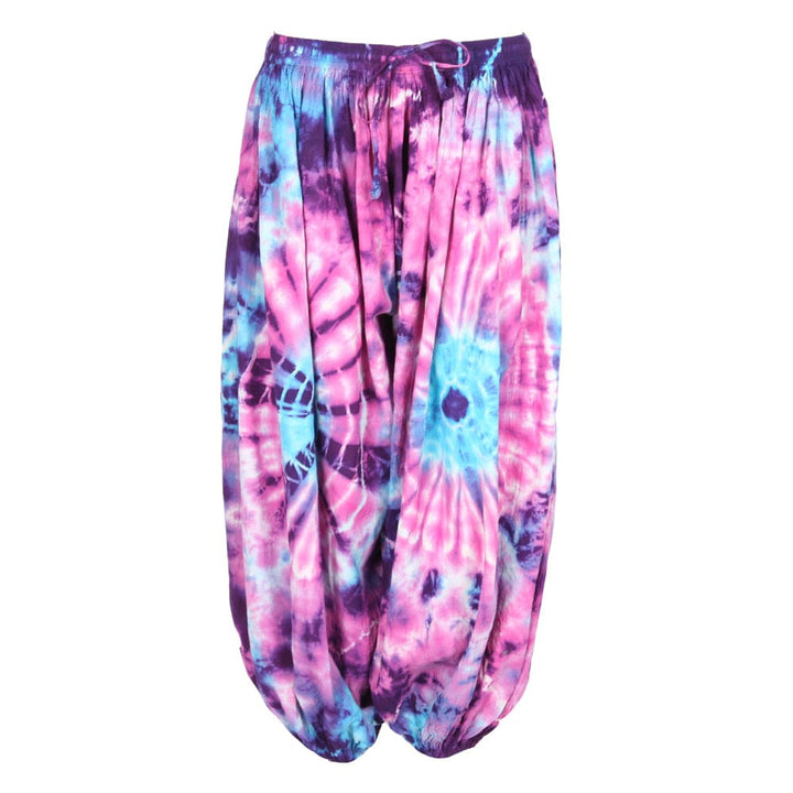 Men's Purple Tie Dye Genie Pants