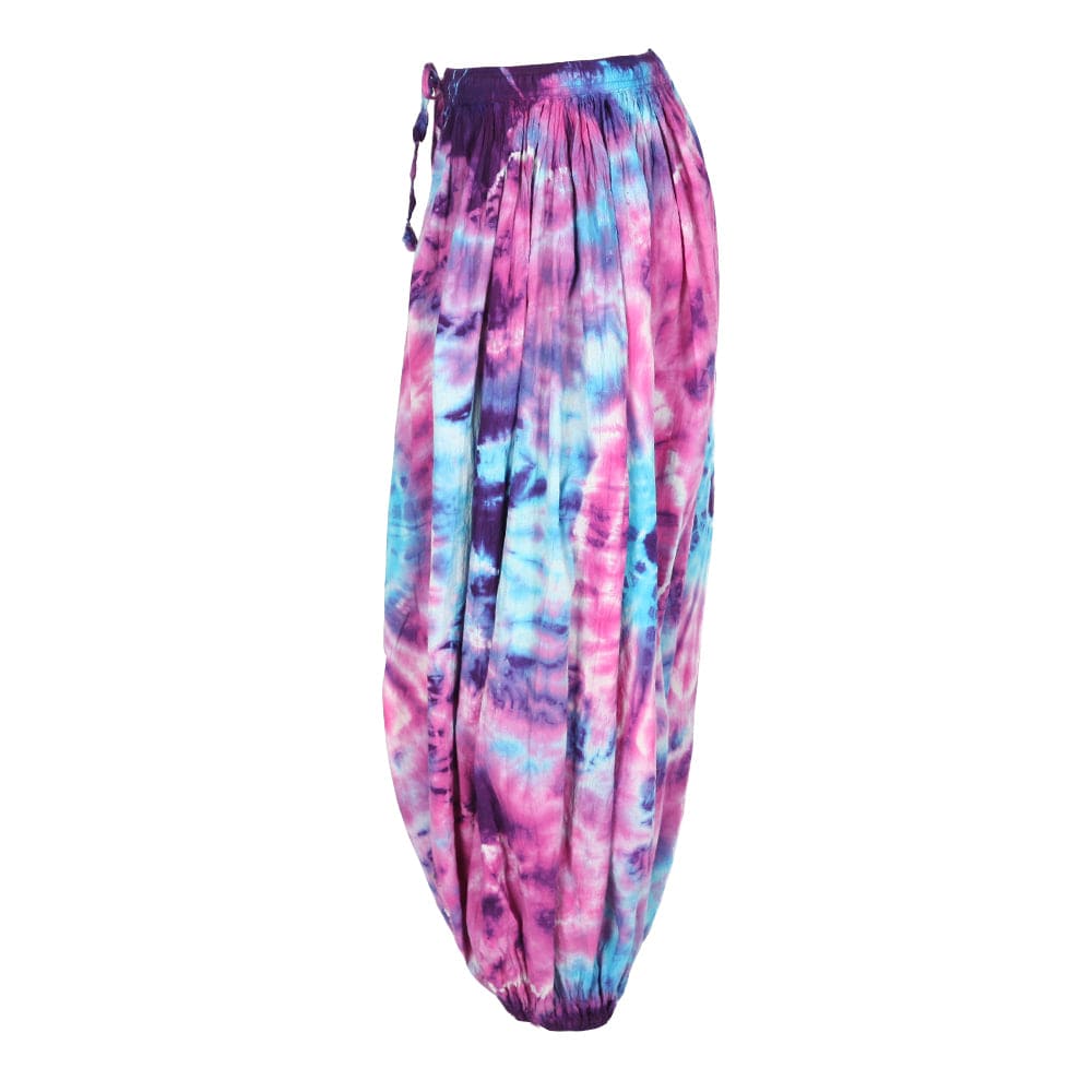 Men's Purple Tie Dye Genie Pants