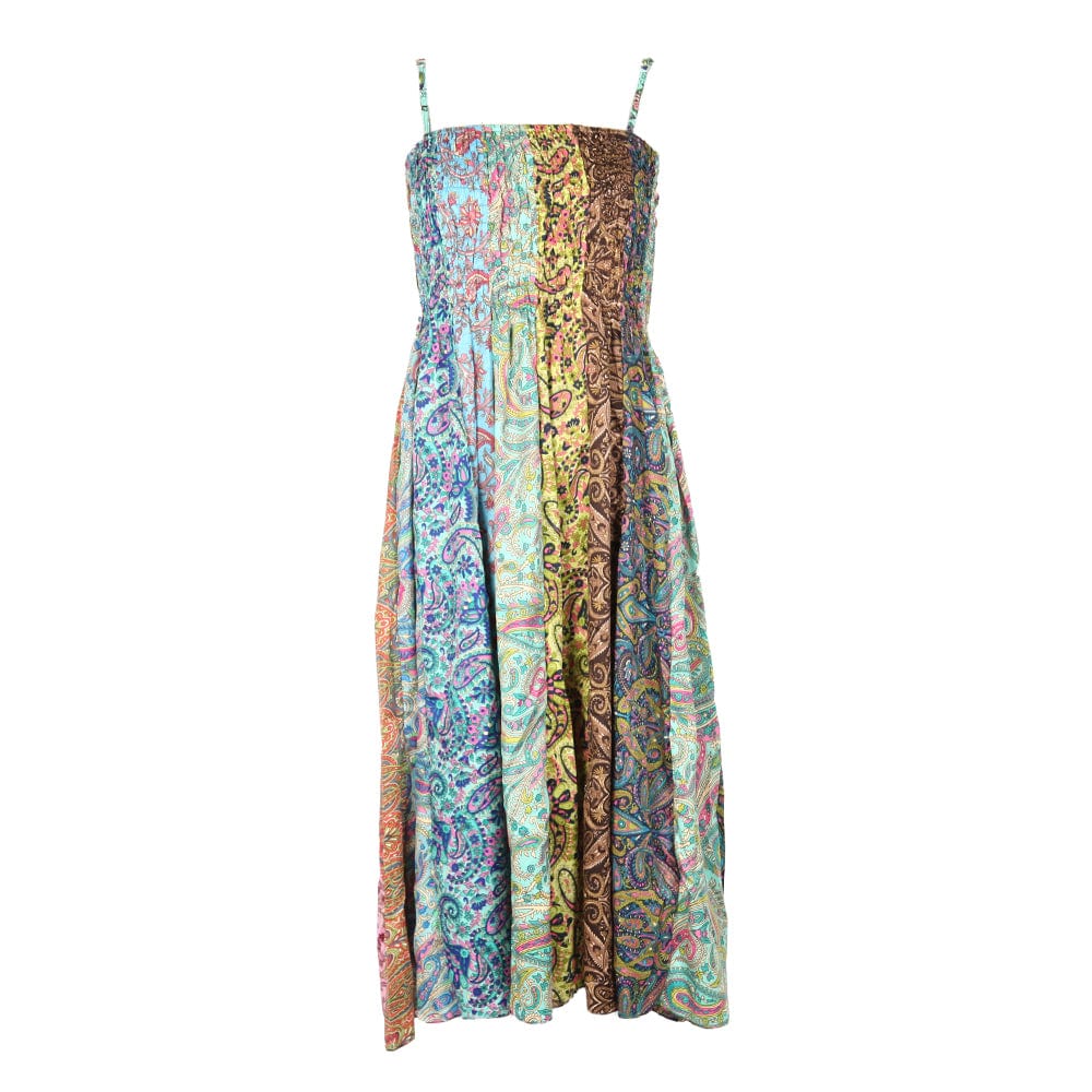 Patchwork Paisley Maxi Dress