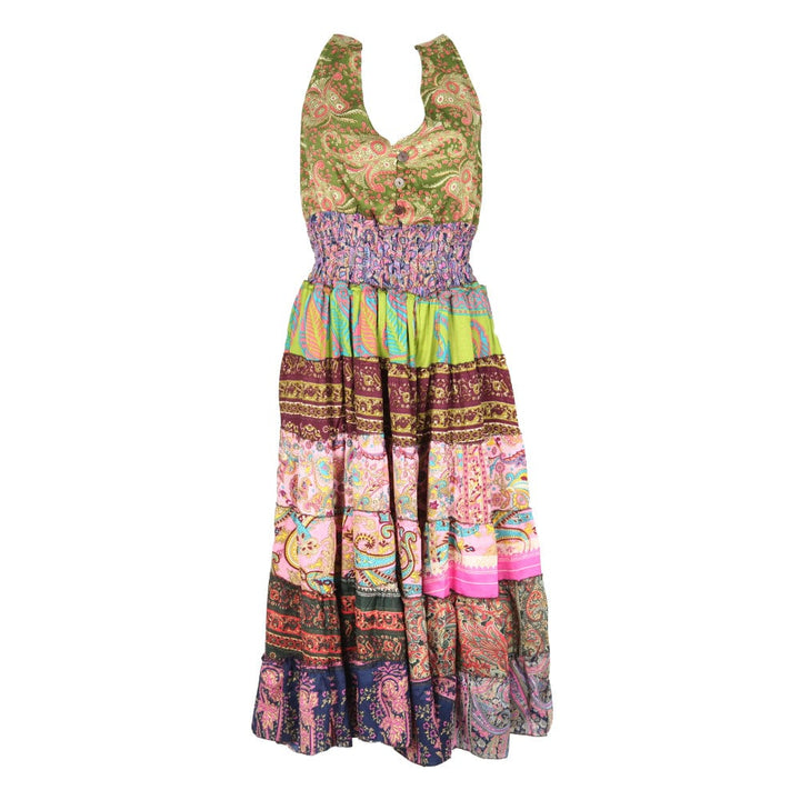 Paisley Patchwork Halter Dress