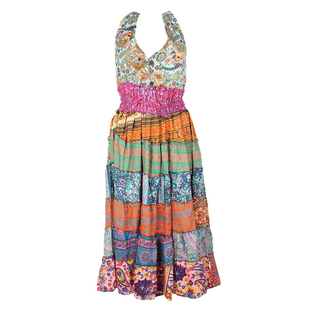 Paisley Patchwork Halter Dress