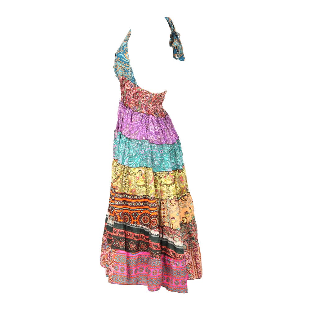 Paisley Patchwork Halter Dress