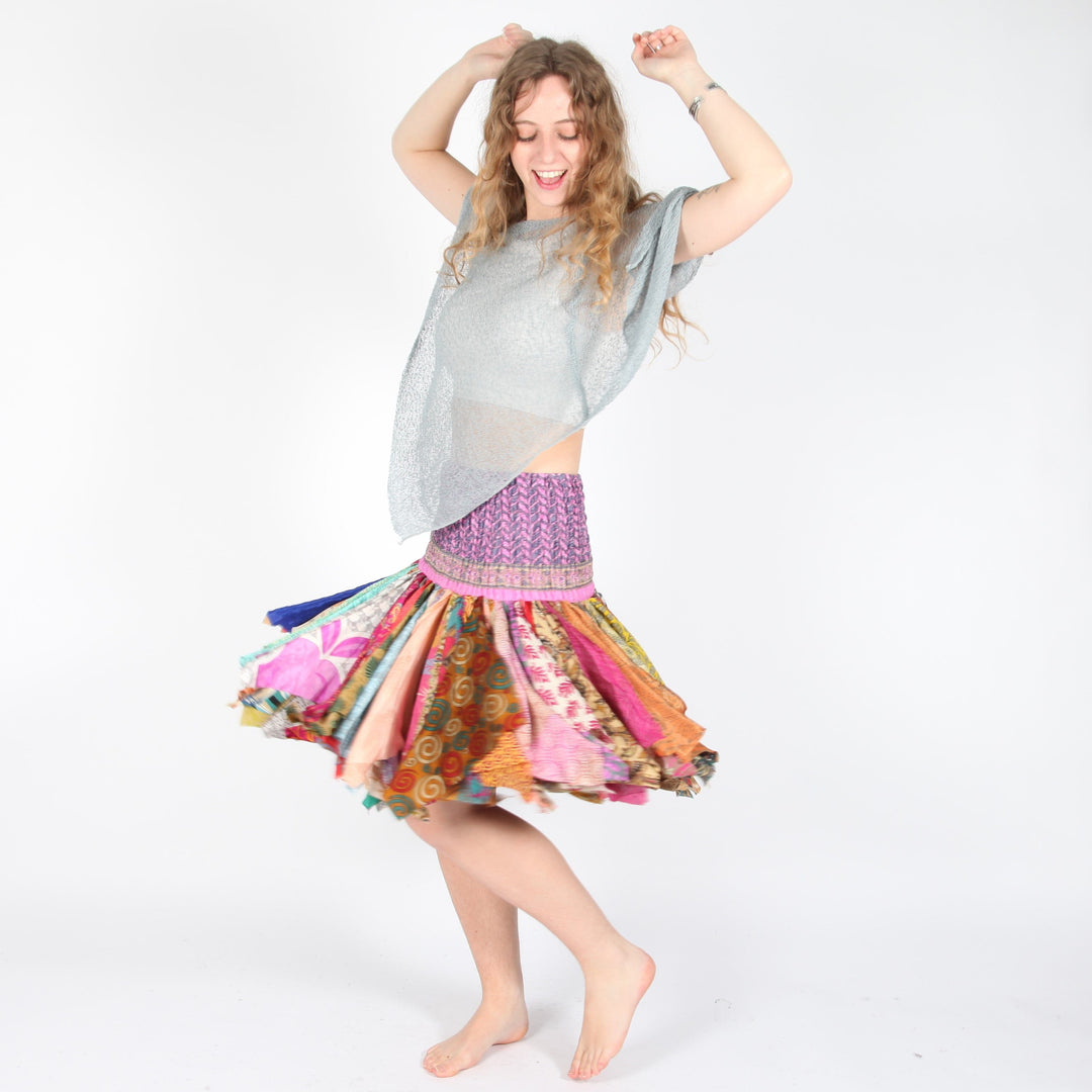 Upcycled Mini Hanky Skirt