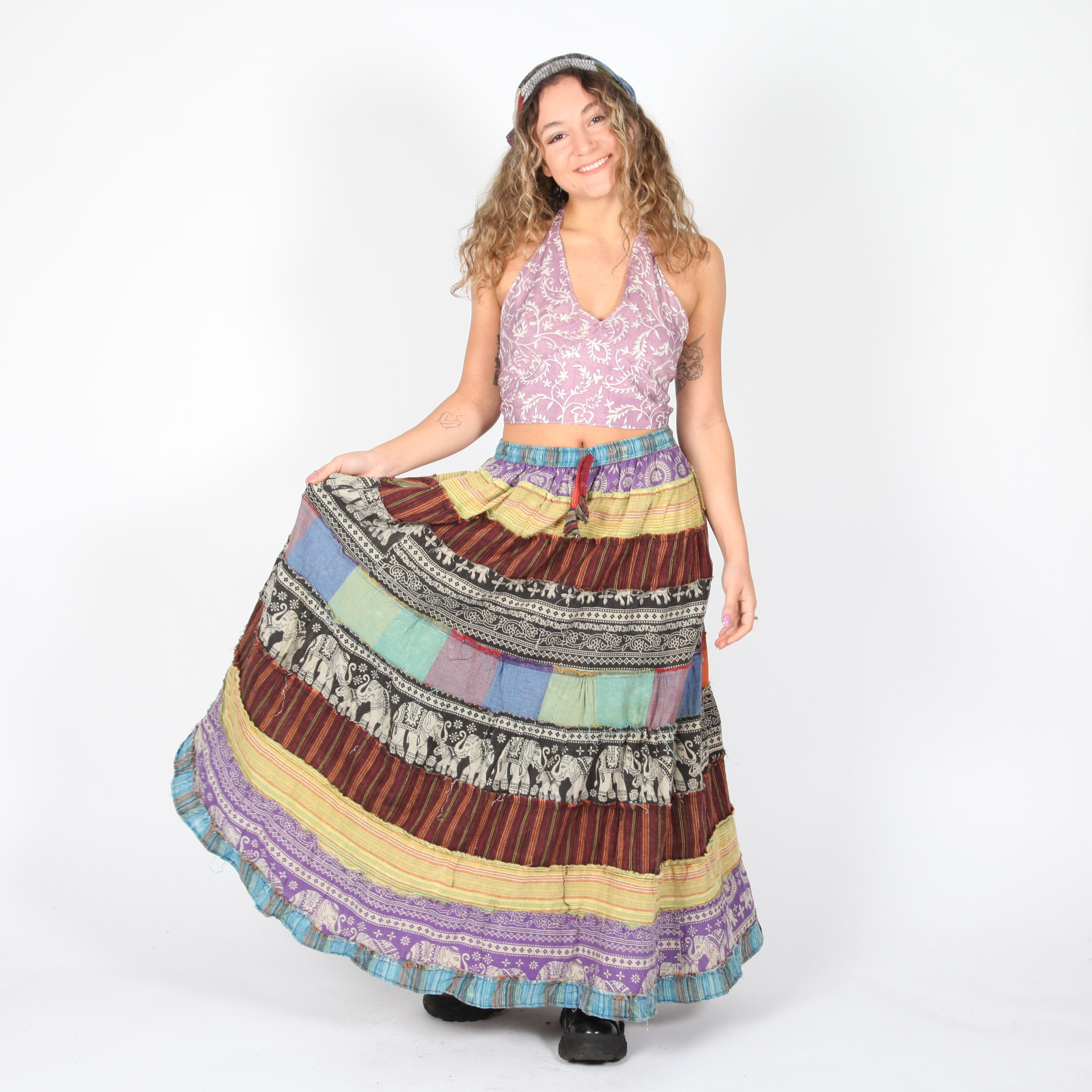 Boho maxi skirt uk best sale