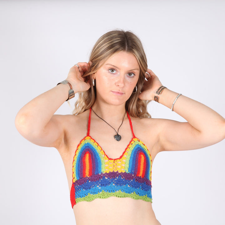 Crochet Halter Neck Bralette Top