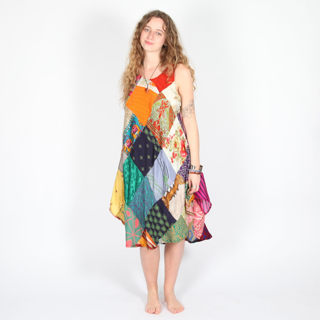 Sari Patchwork Shift Dress