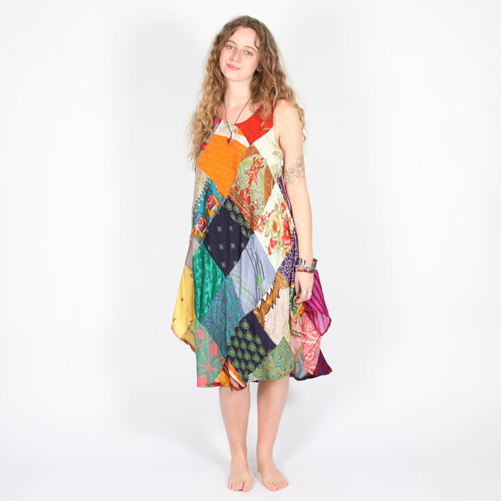 Sari Patchwork Shift Dress