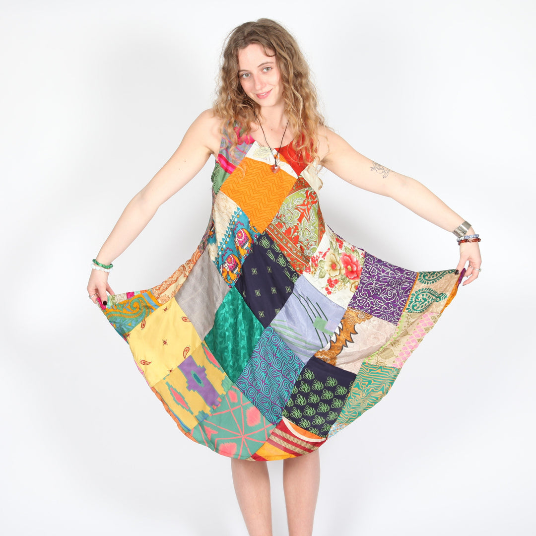 Sari Patchwork Shift Dress