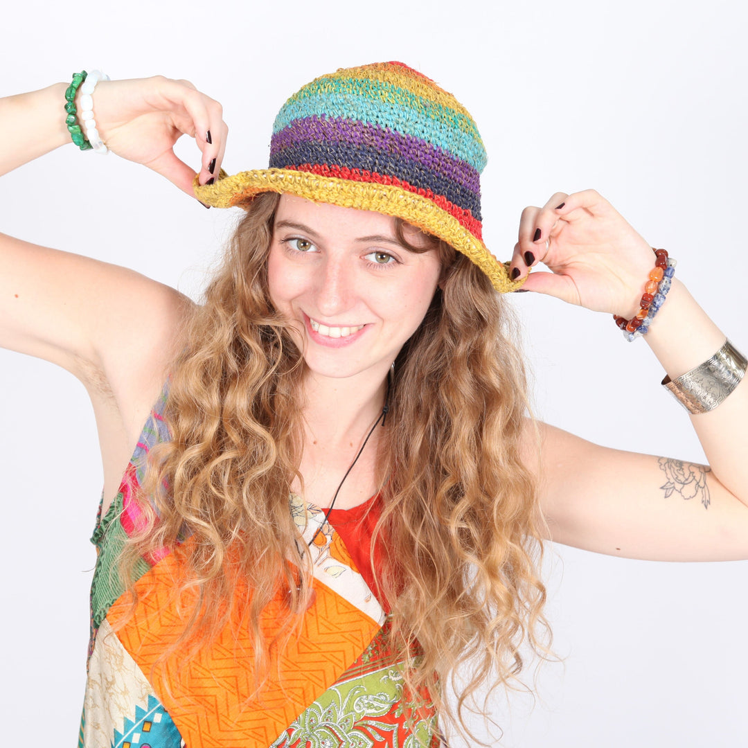 Rainbow Woven Hat