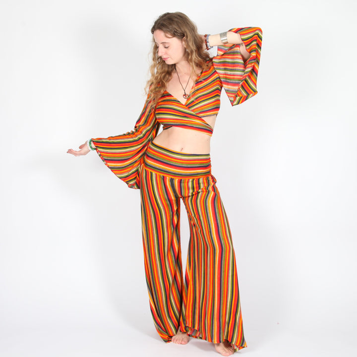 Rainbow Stripe Palazzo Trousers