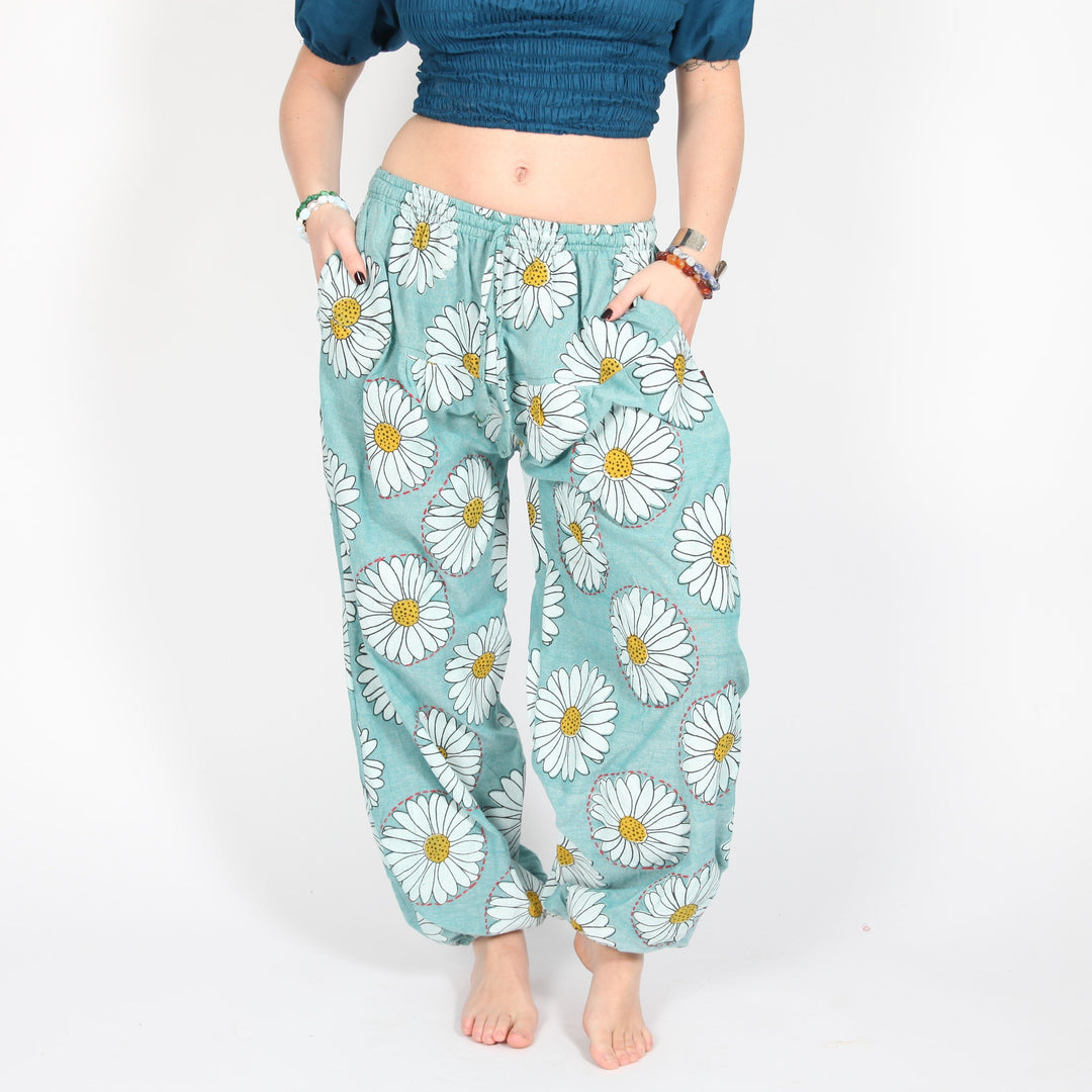 Daisy Print Harem Joggers