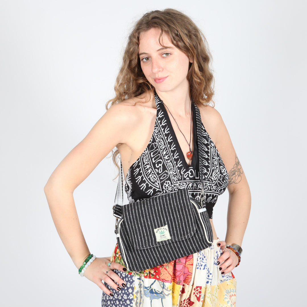 Hemp Stripe Shoulder Bag