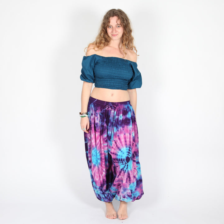 Vibrant Tie Dye Genie Pants