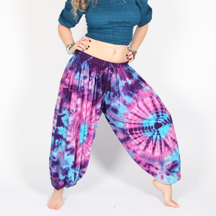 Vibrant Tie Dye Genie Pants