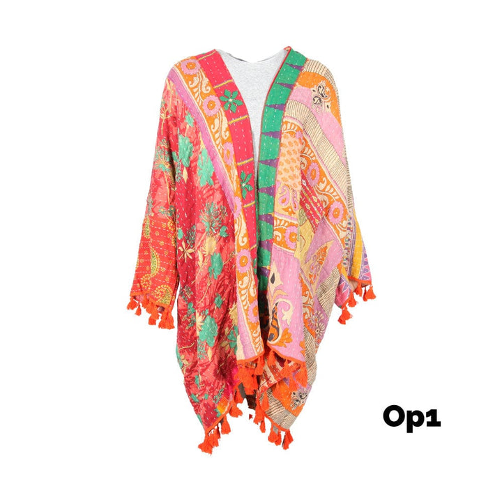 Open Kantha Shrug