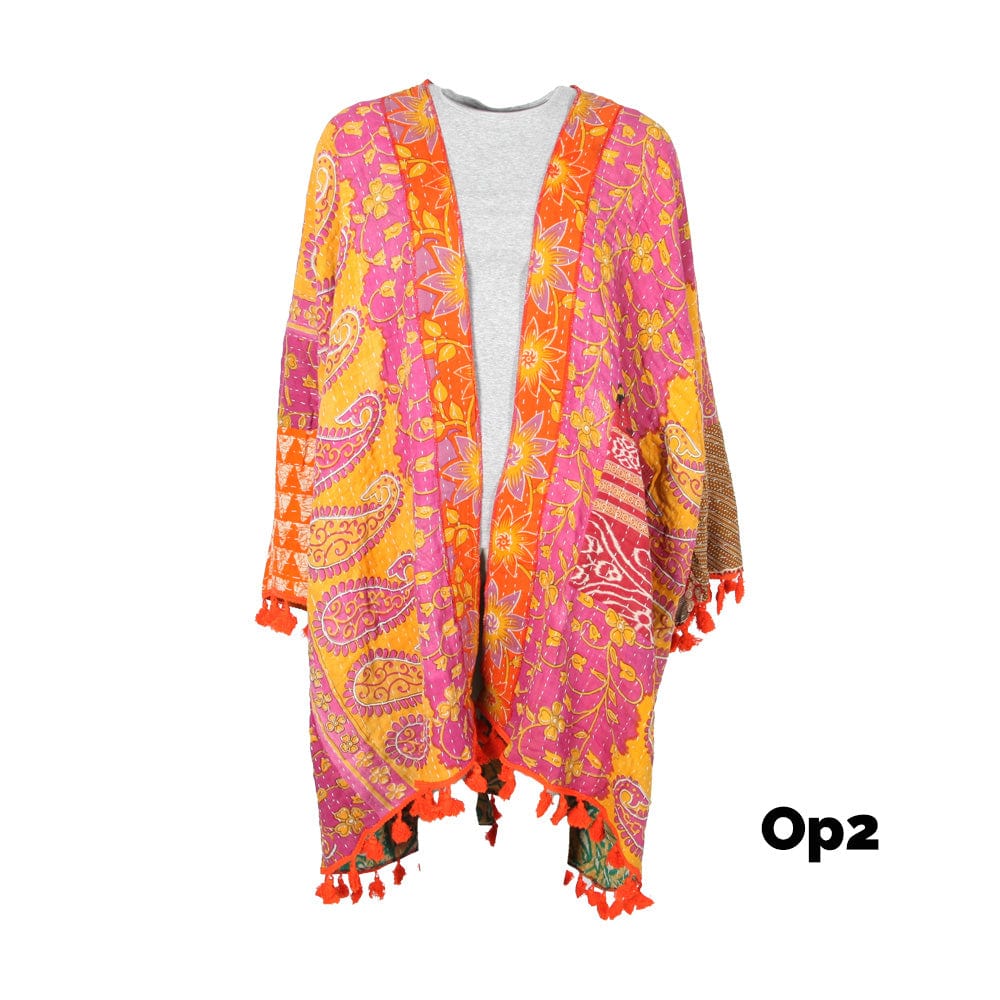 Open Kantha Shrug