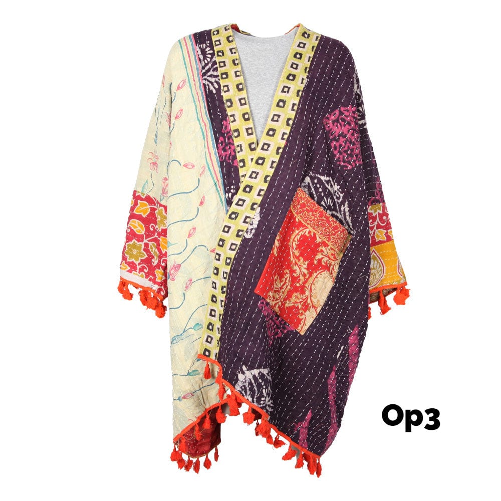 Open Kantha Shrug