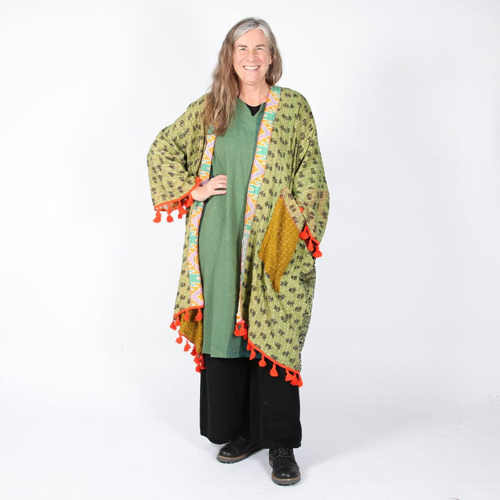 Open Kantha Shrug